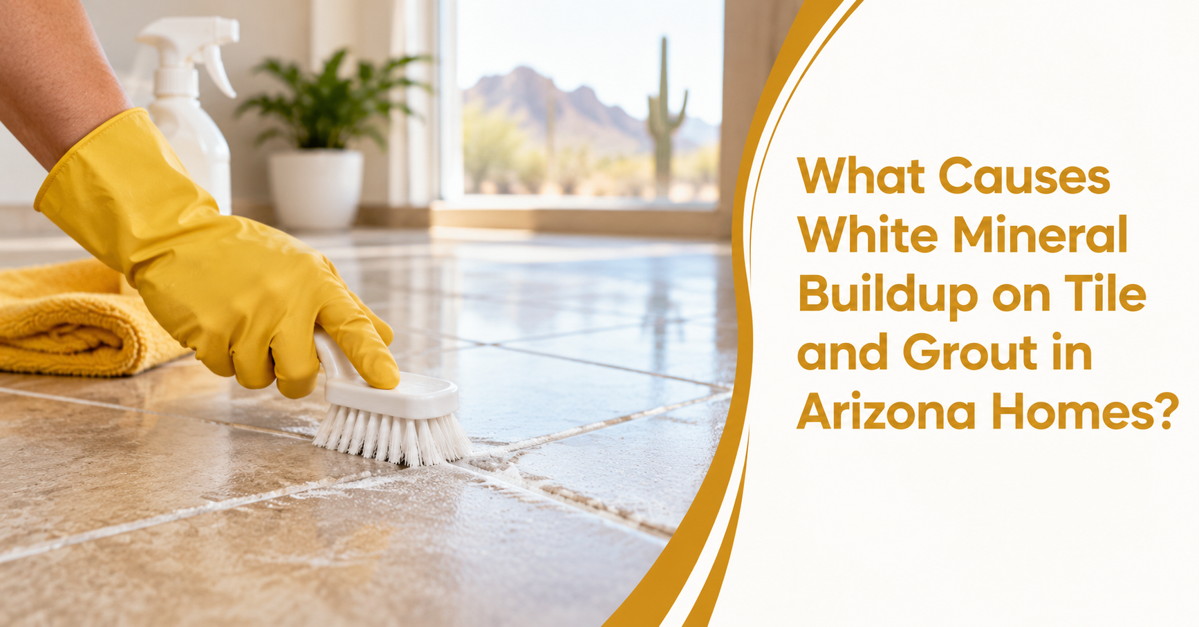 What Causes White Mineral Buildup on Tile and Grout in Arizona Homes?